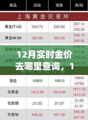 12月实时金价查询指南,获取最新金价信息全攻略