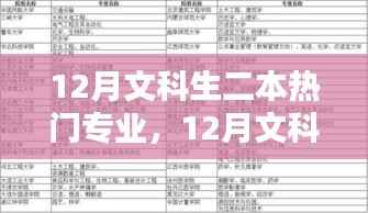 12月文科生二本热门专业,深度解析与选择指南