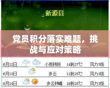 党员积分落实难题,挑战与应对策略