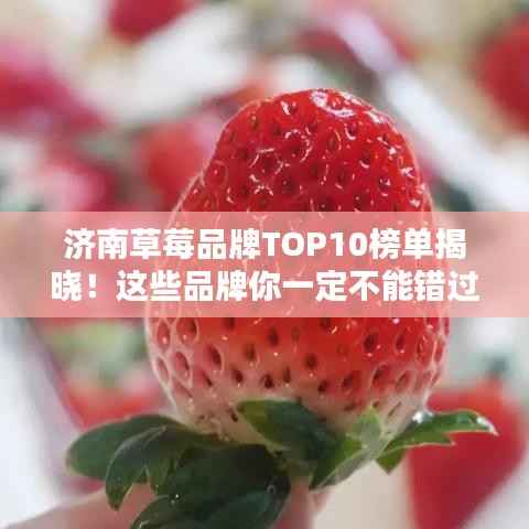 济南草莓品牌TOP10榜单揭晓!这些品牌你一定不能错过!