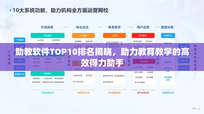 助教软件TOP10排名揭晓，助力教育教学的高效得力助手