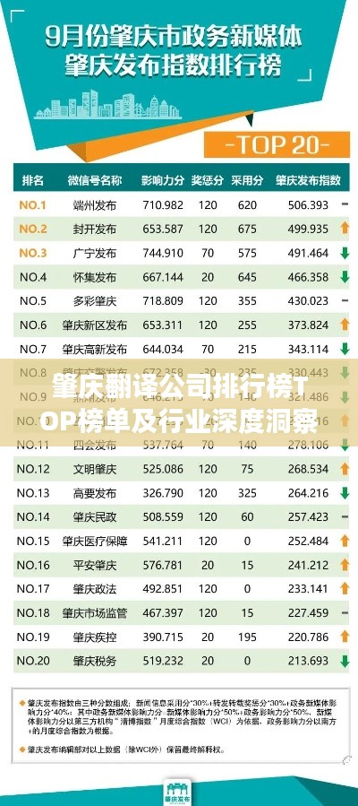 肇庆翻译公司排行榜TOP榜单及行业深度洞察揭秘